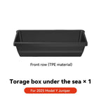 YZ For Tesla Model Y Juniper 2025 Underseat Storage Box Seats Drawer TPE Hidden Storage Tray Push Pull Car Organizer Accessories