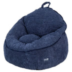 Compressed Foam Bean Bag Chair for Kids, Navy Blue