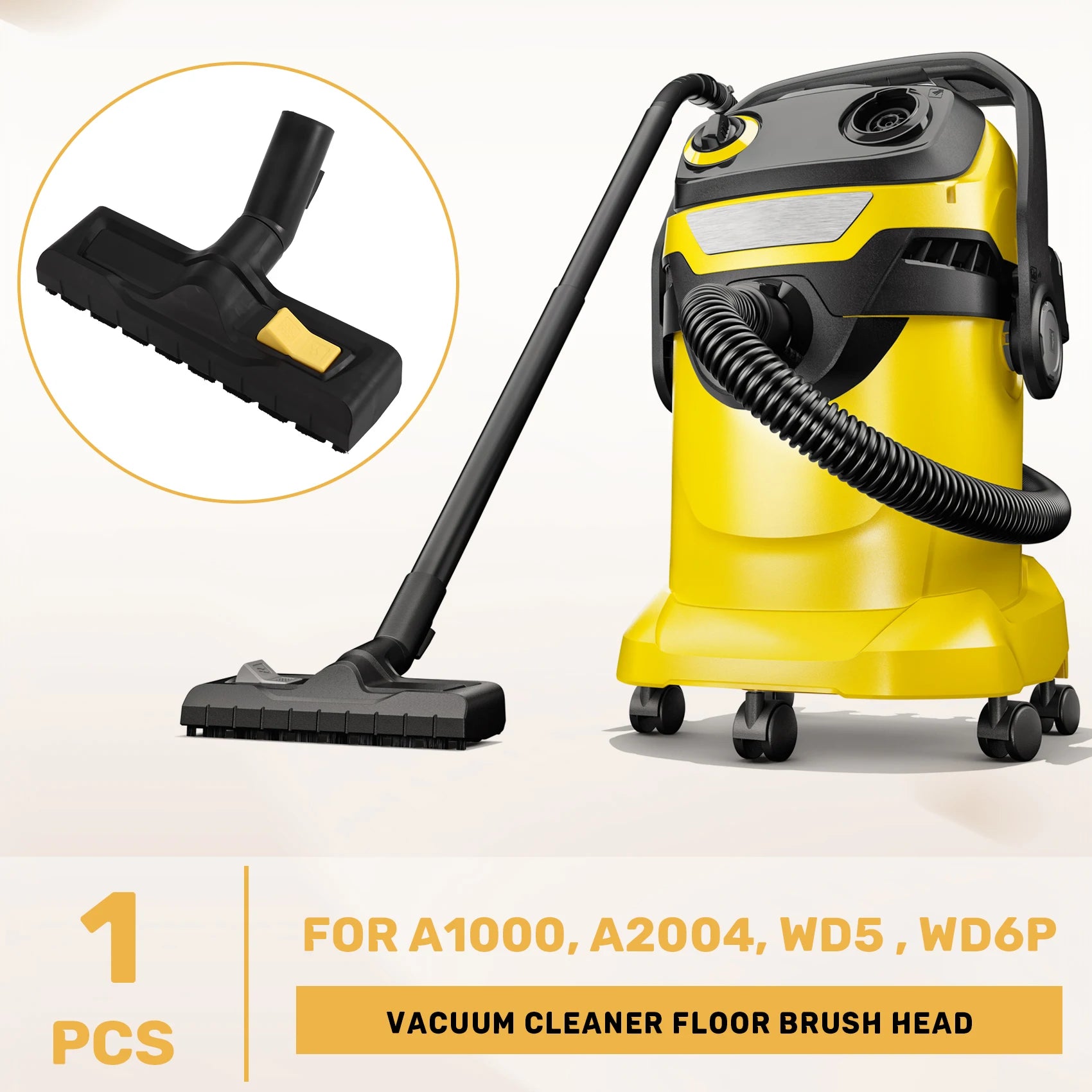 Multipurpose Floor Tool Compatible for Karcher SE5 SE6 WD2 WD3 WD4 WD5 WD6 WD6P WD7 Vacuum Cleaner (35 Mm)