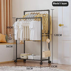 Furniture for Room Clothing Rack Clothes Arara Floor Coat Rack Porte Manteau Mural Hanger Iron Bamboo Wall Shelf Racks Metal