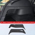 for  Tesla Model Y, protective pads on both sides of the trunk, anti kick pad on the rear trunk, protective panel, 2-piece set
