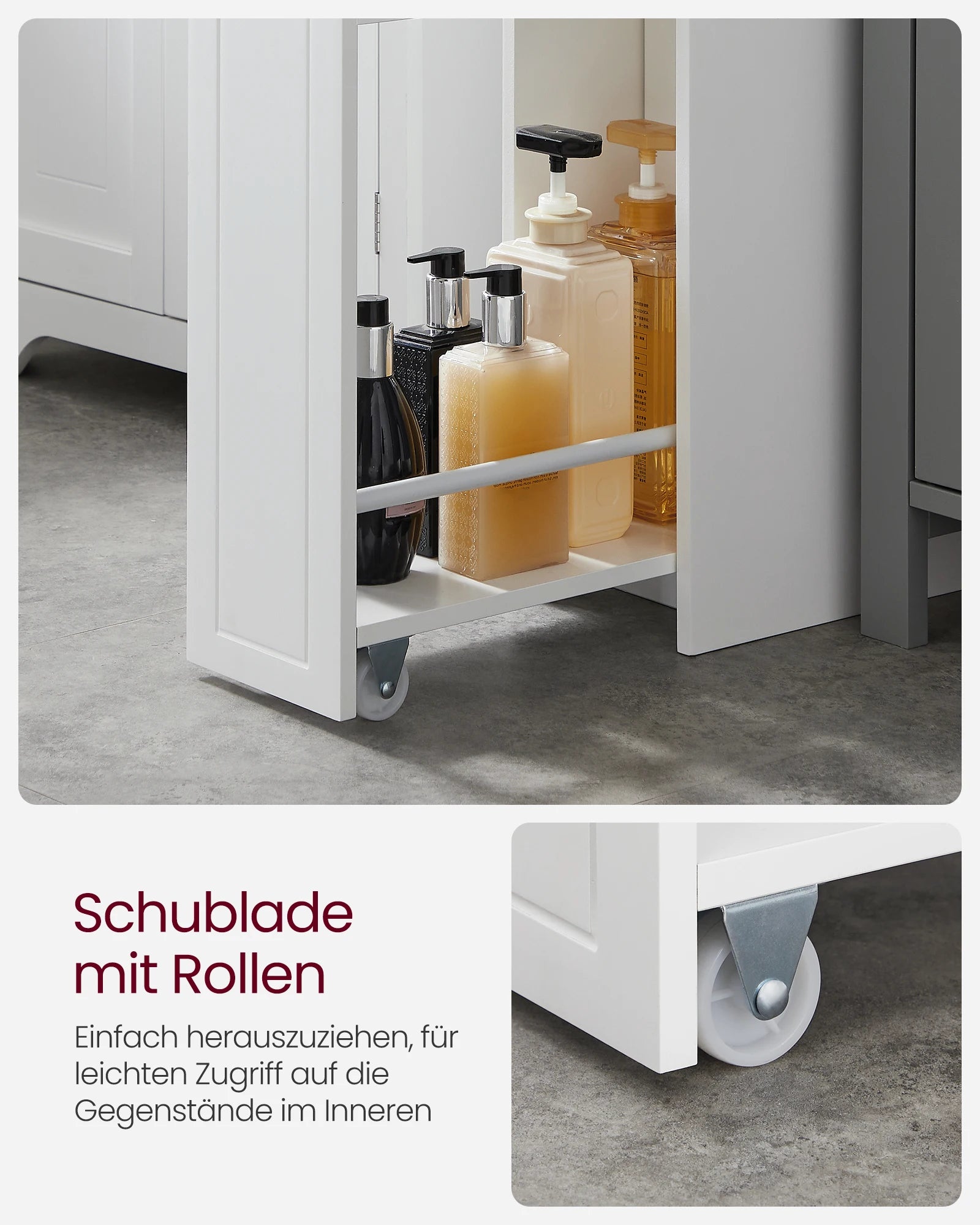 VASAGLE bathroom chest of drawers bathroom wardrobe toilet wardrobe with drawers