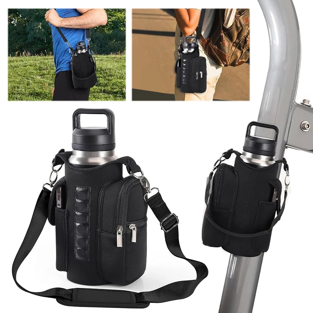 Magnetic Gym Bag Water Bottle Bag Sling Bag Phone Holder Water Bottle Carrier Bag for Men Women Fitness Travel Sports