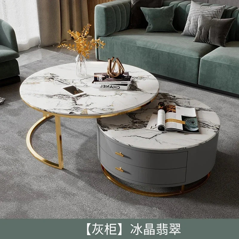 Design Nordic Coffee Tables Modern Storage Luxury Simple Aesthetic Coffee Tables Unique Marble Mesa Centro Living Room Furniture