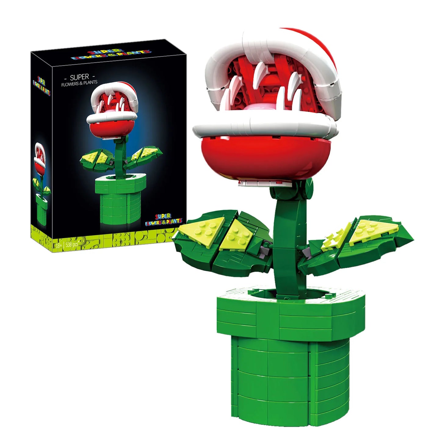 MOC Chomper Plant Flame Flower Building Blocks Set - STEM Creative Toy for Kids & Adults | AlluCanFind