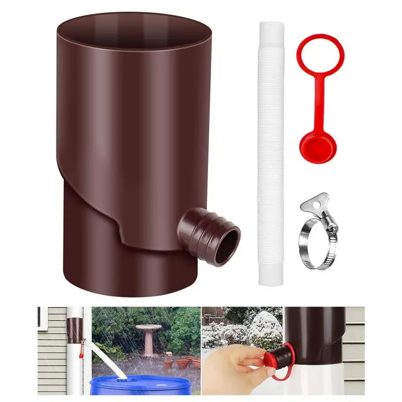 Rain Water Catching System Weatherproof Downspout Rain Barrel Kit Portable Rain Barrels To Collect Rainwater From Gutter For Car