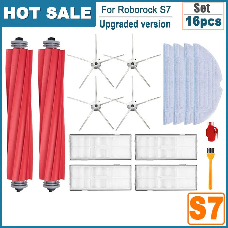 Filter Mop Cloth For Xiaomi Roborock S7 Max S70 T7S Plus Robot Vacuum Cleaner Accessories Main Side Brush Spare Parts