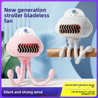 Portable Leafless Fan Octopus Design USB Charging Small Table Fan for