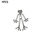 Creative Frog Plant Stand Cute Frog Flower Pot Hugger Plant Climbing Fixture Clips Planter Stake Decor Garden Climbing Branch