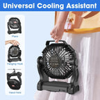 Camping Fan Portable with LED Light 20000mAh Rechargeable Battery Powe