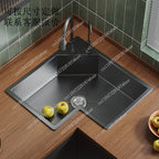 Kitchen Corner Special-shaped Sink, L-shaped Corner Sink, Large Single Tank Dishwashing Basins