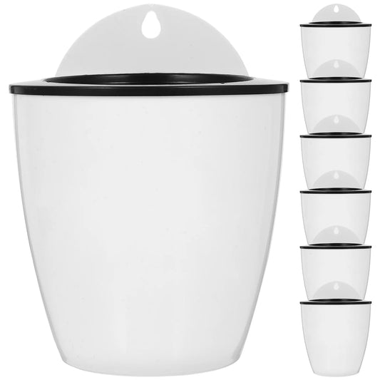 7 Pcs Flowerpot Pots Wall-mounted Self Watering Plastic Planters for Plants