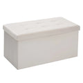 30 Inches Folding Storage Ottoman Bench Ottoman With Storage FootStool For Bedroom Living Room Holds Up To 570 Lb