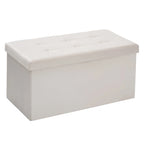 30 Inches Folding Storage Ottoman Bench Ottoman With Storage FootStool For Bedroom Living Room Holds Up To 570 Lb
