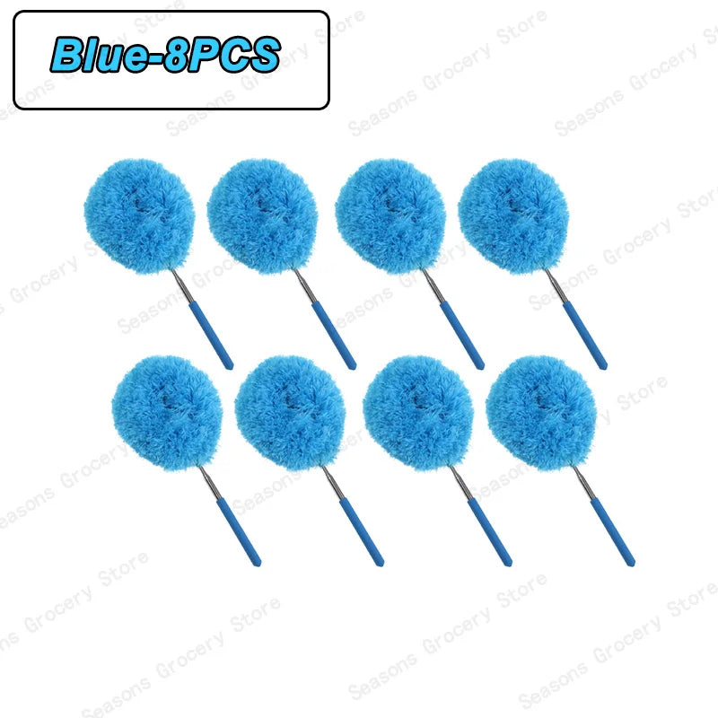 Reusable Microfibre Ceiling Fan Duster Dusting Dust Duster Ceiling Fan Blade Cleaning Adjustable Length Household Cleaning Tool