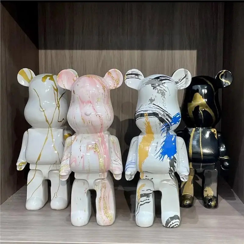 28-35CM Bear Figurines Home DecorationAccessories Modern Stvle Desk DecorationNordic Home Decor Living Room DecorationStatue