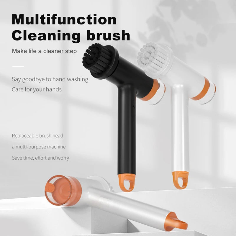 Electric Cleaning Brush Wireless Telescopic Handheld Household Kitchen Floor Bathroom Clean Scrubber