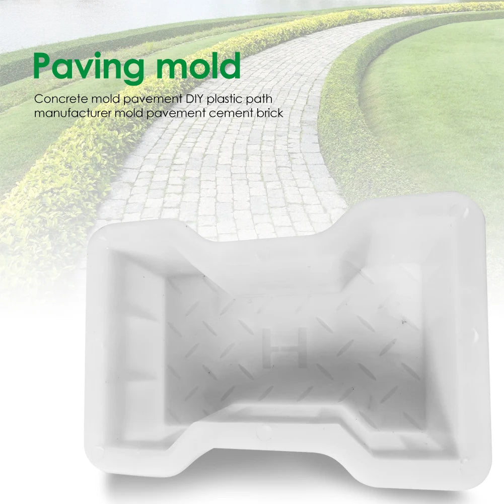 1-4PCS Home Garden Courtyard DIY Paving Mould Road Concrete Brick Carving Stone Path Paving Road Walk Maker Mold Imitation
