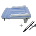Infant Inflatable Mattress Kids Car Rear Car Mat Foldable Airplane Mattress Outdoor Travel Thickened Flocking Air Mattress