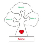 Wooden Family Tree Puzzle,Personalized Customized Free Engraving Custom Name Christmas Tree,Desktop Ornament Decorations Gifts