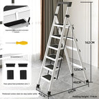Home ladder stool folding zigzag ladder anti slip pedal ladder indoor
