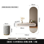 *Suspended dresser bedroom French light luxury small solid wood smart makeup mirror combination