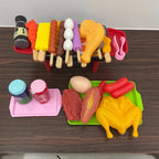 Children's Pretend Play Kitchen Toys Simulation Barbecue Cookware Cooking Food Role Play Educational Play House Toys