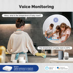 MOES Tuya Zigbee Smart Temperature Humidity Sensor Indoor Hygrometer APP Monitoring Works With Alexa Google Home Battery Powered