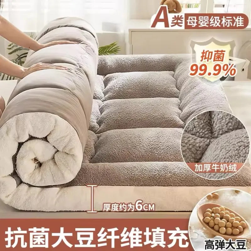 Tatami Floor Comfortable Mattress Upholstery Student Dormitory Thicken Single Double soy fiber Mattress Household Bed Mattresses