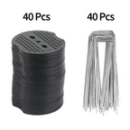 Garden Peg Silver Metal U-Shape Garden Staple Garden Ground Nail Film Fixed Pegs Gardening Fixing Tools Film Peg