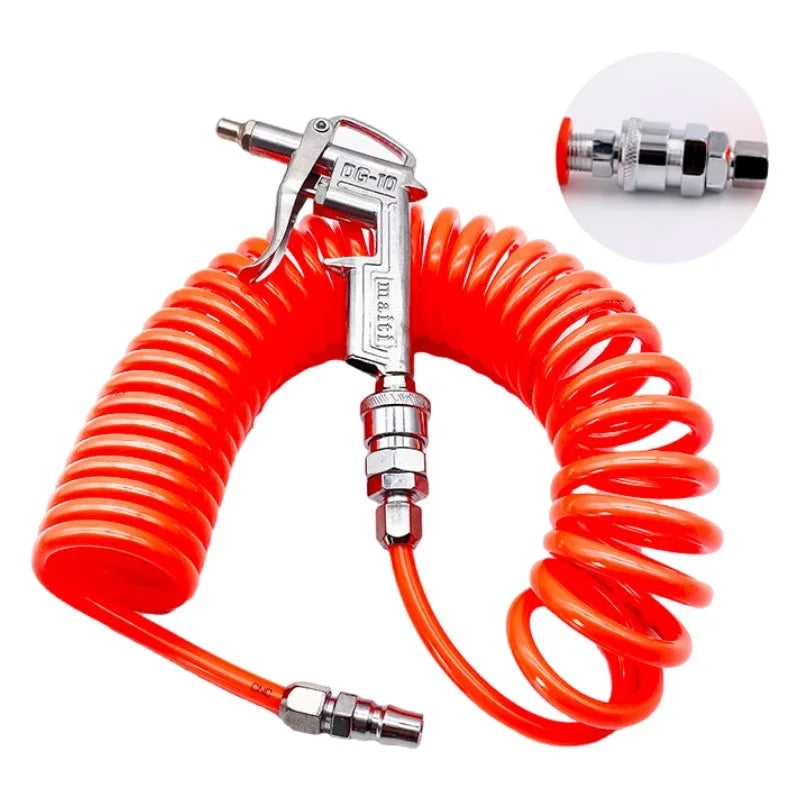 Compressor Hose 8*5mm Telescopic Hose Pu High Pressure Cleaning Spray Gun Air Duster Blow Spring Tube Pipe