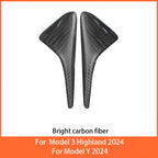 100% Real Carbon Fiber Side Camera Cover For Tesla Model Y Juniper 2025  Model 3 2017-2025 Leaf Board Sticker Accessories