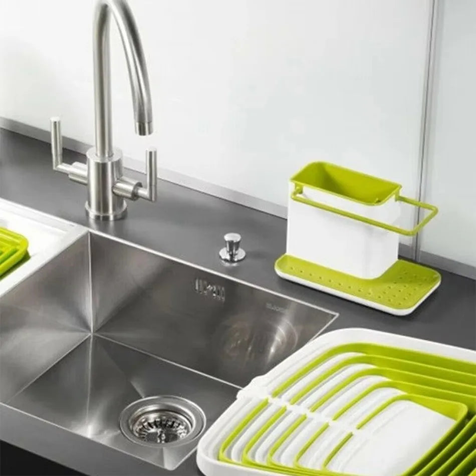 Shelf Organizer Kitchen Sink Appliance Rack Water Filter Storage Dishwashing Cloth Rack Drip Sink Box Kitchen Tools