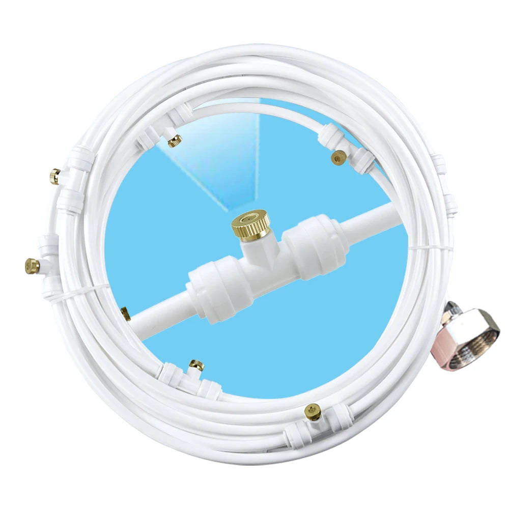 Patio Misters for Cooling Backyard Water Mister Kit for Waterpark, Garden, Greenhouse, Canopy, Porch, Umbrella Gazebo Trampoline