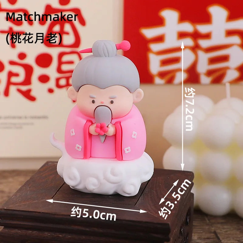 Chinese mini Fairy Ornaments Guanyin Desktop God of Wealth Mascot Crafts Buddha Shrine Entrance Decoration Car Ornaments