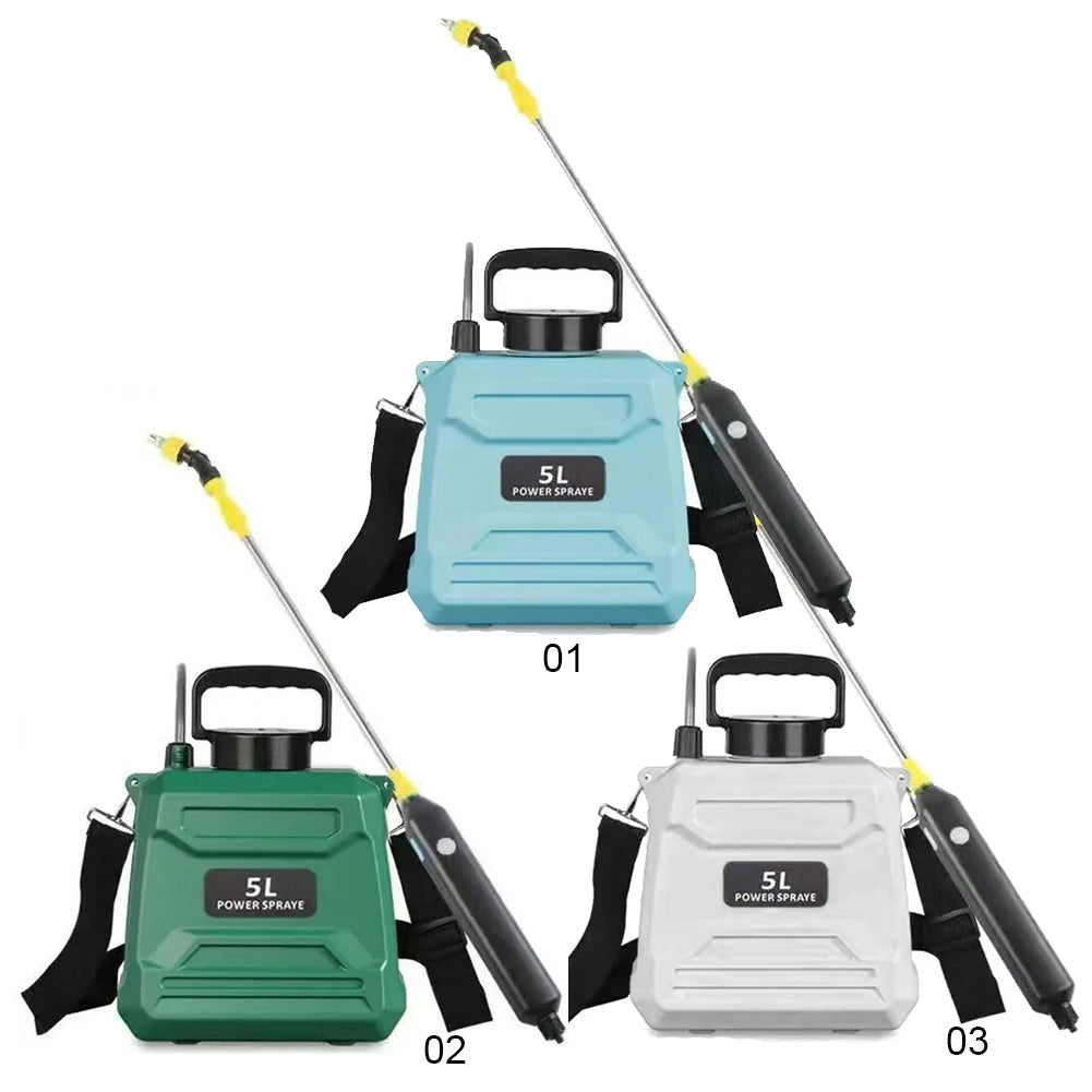 5L Shoulder Pesticide Sprayer Electric Backpack Sprayer USB Rechargeable Garden Water Sprayer Lawn Sprinkler for Glass Cleaning