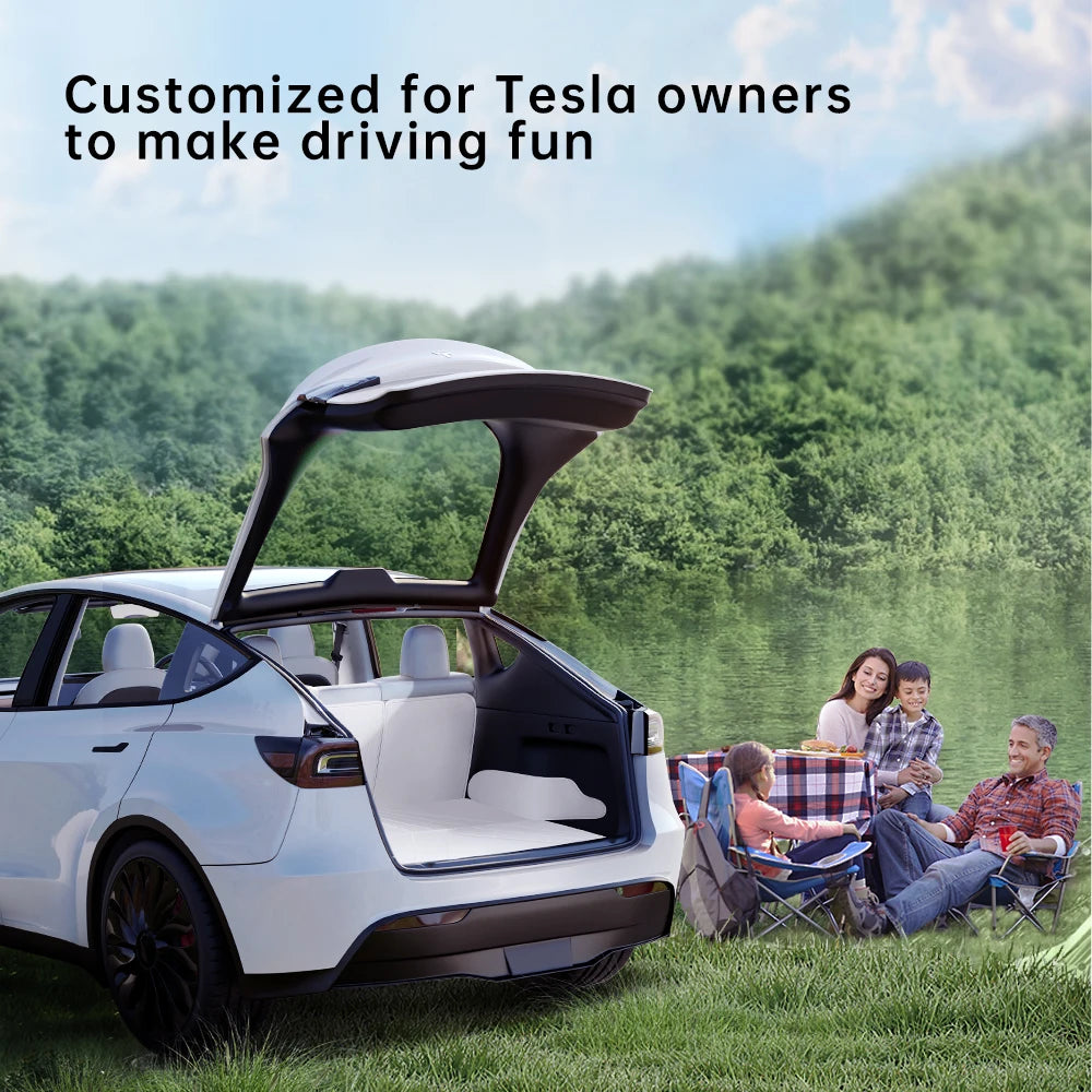 YZ High Quality Leather Trunk Mat For Tesla Model Y  Custom Full Cover Mats Water Proof Protection Car Accessories 2017-2024