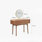 Dresser Bedroom Household Small Apartment Solid Wood Leg Makeup Table With Makeup Mirror Vanity Desk With Light Mirror With Seat