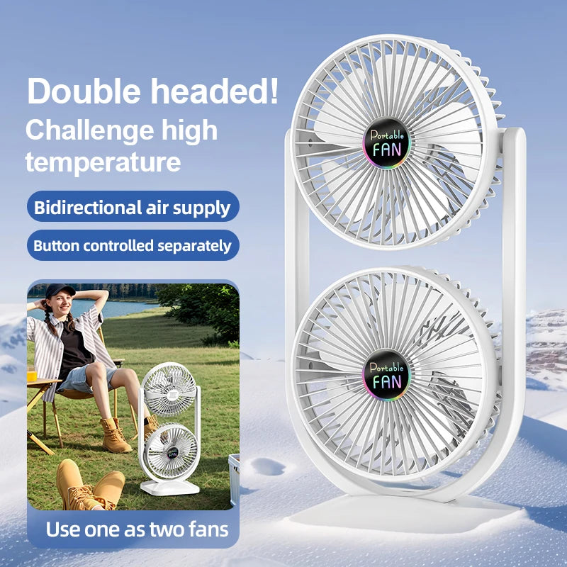 USB Charging Desktop Fan Portable Rotatable Desktop Electric Fan Suita