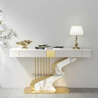 Nordic designer Fashion Wall Hall Porch Decorative Cabinet Semi-circular Slate Console Tables for Living Room Entrance Furniture