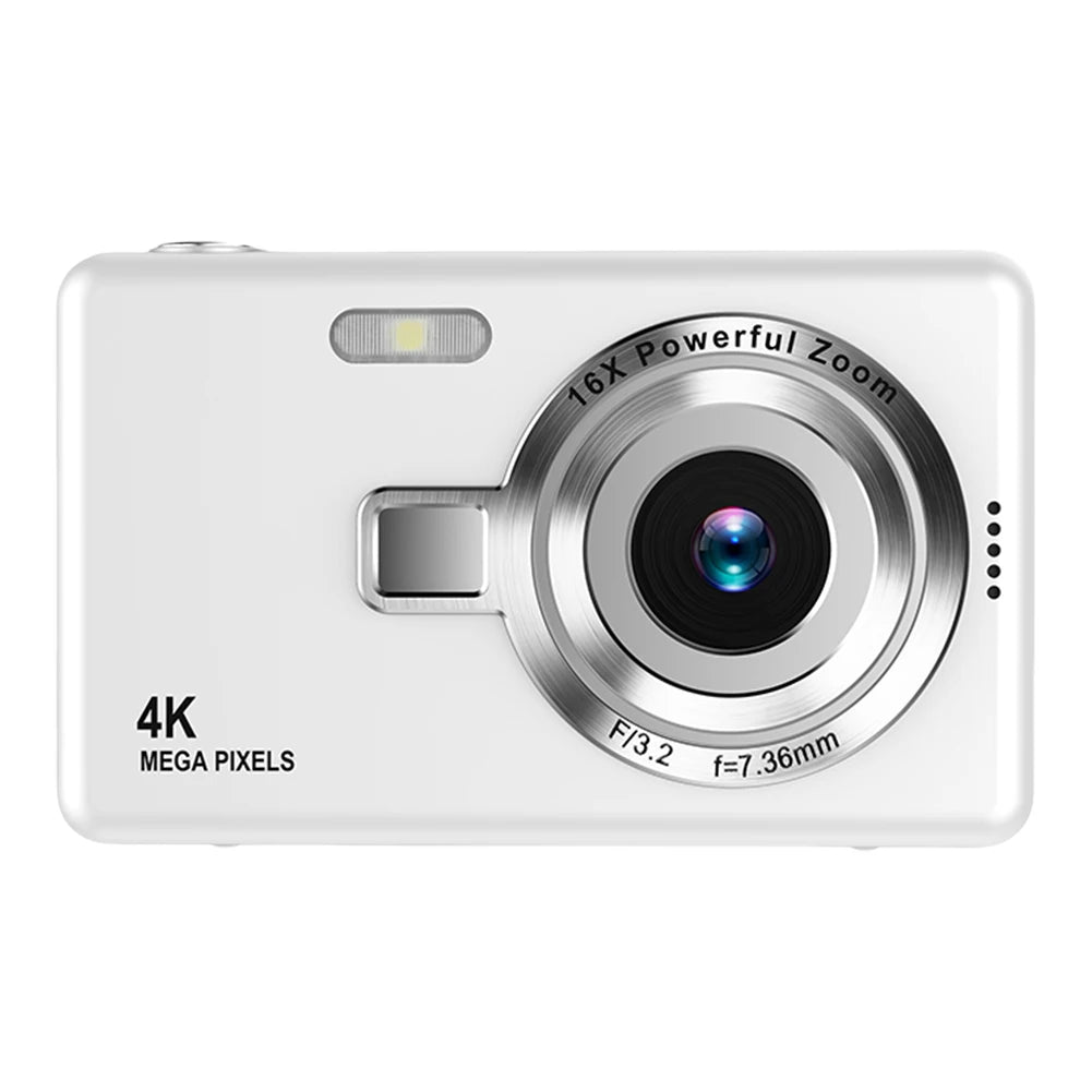 4K HD 1080P Portable Vlogging Camera 16X Zoom Autofocus Vlogging Camera Anti-Shake 2.4 Inch IPS Screen for Photography and Video