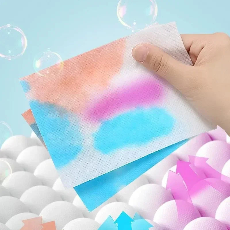 50/500pcs Laundry Tablets Laundry Paper Absorption Washing Accessories Anti-Staining Clothes Sheets Anti-String Mixing Color