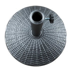 22lb Black Round Coated Resin Patio Umbrella Base, Holds Patio Umbrellas Securely