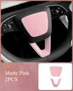 For Tesla Model 3 Highland 2024 Car Accessories Steering Wheel Patch Decorative Protective Cover Sticker Steering Wheel Sticker