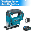 Brushless Jigsaw Electric Jig with Saw Blade Multi-Function Woodworking Power Tool Adjustable Woodworking for Makita 18V Battery