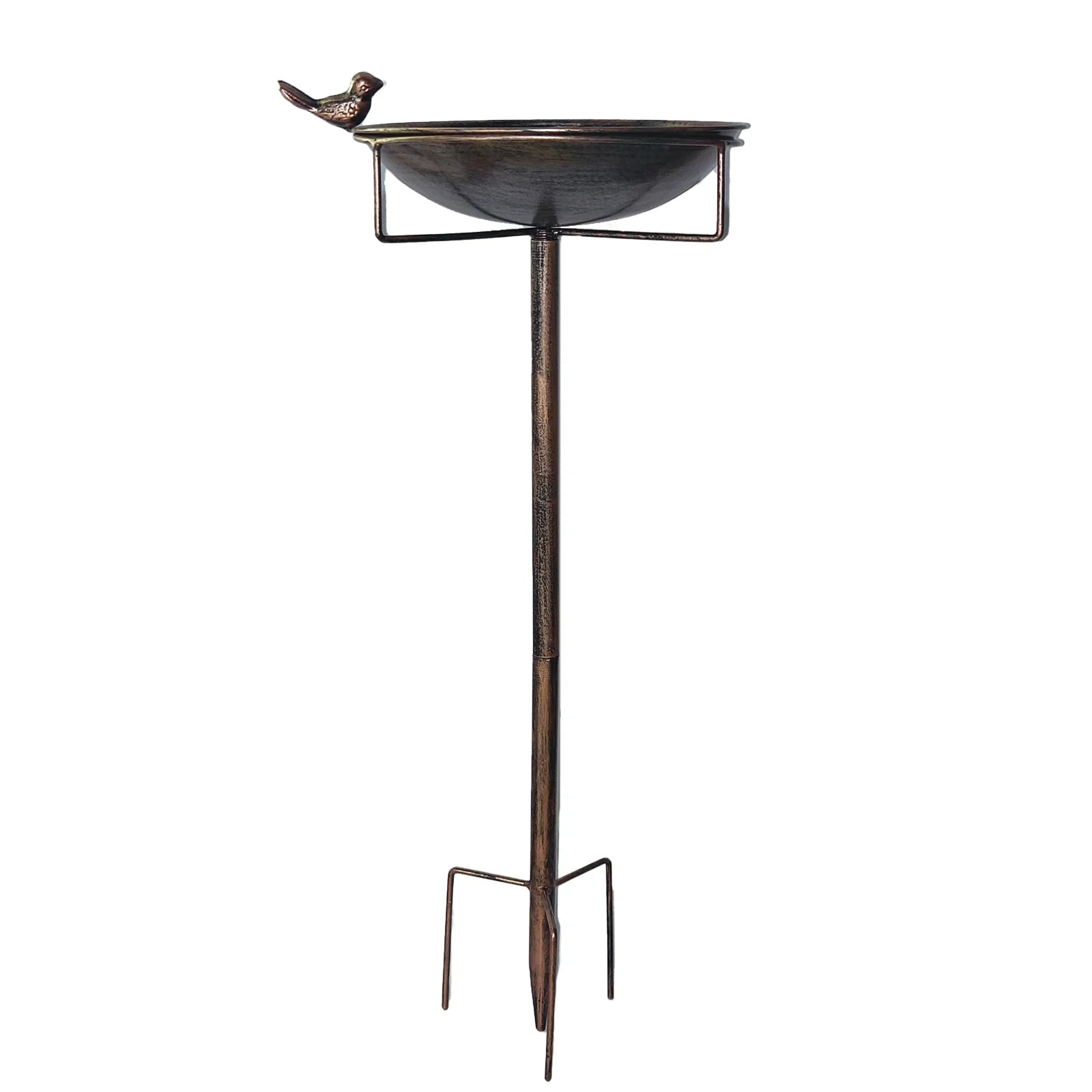 Metal Bird Bath for Outdoor, Vintage Birdbaths & Birdfeeder, Iron Bowl with Stake Birdbaths Garden Yard Lawn Decor
