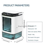 Portable air conditioner 3-speed Mini Air Conditioning 900ml Water Tank Air Cooler with 7-color Night Light For Office Bedroom