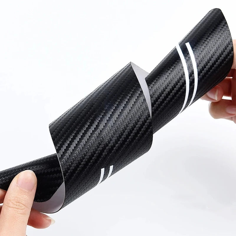 For BYD Song Plus EV DM 2022-2024 Auto Tailgate Guard Door Sill Pedal Carbon Fibre Texture Accessories Leather PU Car Sticker