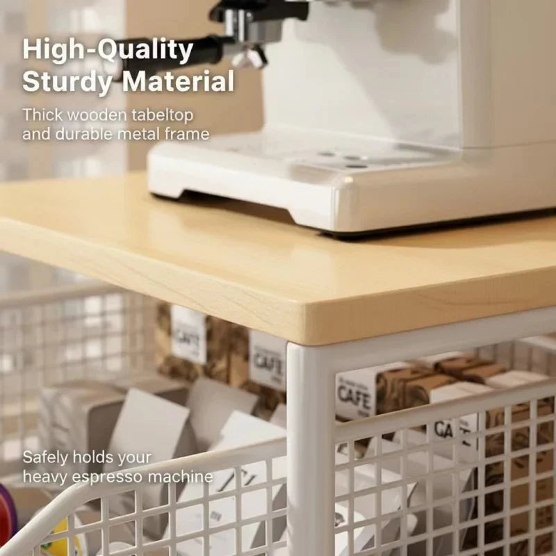Microwave Shelf Organizer Modern Space Saving Kitchen Countertop Rack for Home Appliance Storage Stylish Design
