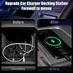 Quick Charger USB Shunt HUB For Tesla Model 3 Model Y 27W Intelligent Docking Station Car Adapter Powered Splitter Extension